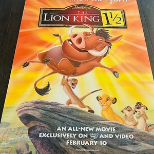 Bioscoop bioscoop poster lobby kaart 2004 Lion King 1 en 1/2 één Pumbaa Simba