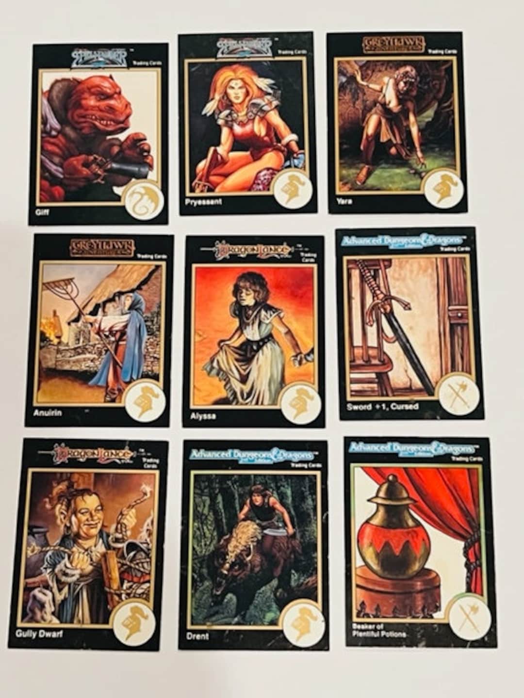 Advanced Dungeons Dragons Trading Cards Lot Realms