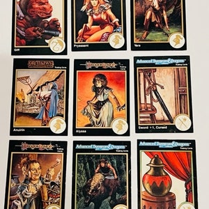 Fortgeschrittene Dungeons Drachen Trading Cards Lot Forgotten Realms Spelljammer vtg DD4