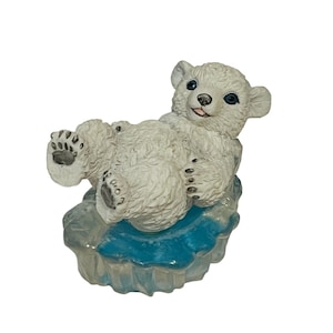 アラビア　Polar bear フィギュリン　Father 艶なし Franklin polar bear - Etsy 日本