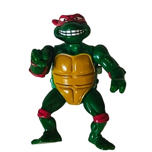 Teenage Mutant Ninja Turtle vtg figurka playmates tmnt 1999 Raphael przycisk
