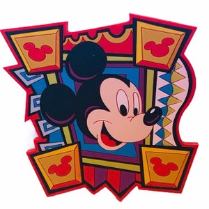 WALT DISNEY MAGNET vintage refrigerator collectible theme park souvenir disneyland cartoon retro pop culture Mickey Mouse face ears window