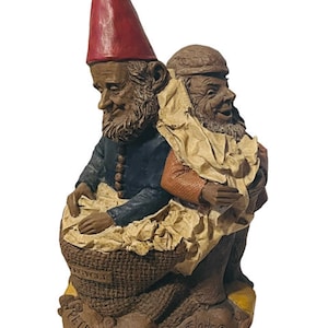 Tom Clark-beeldje vtg-sculptuur gesigneerd Cairn-munt Gnome Pete 77 Re-Pete recycle