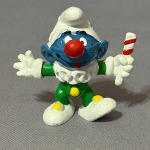 Vintage Smurfs Schleich Toy Figure Peyo Germany Bully 1976 Circus Clown Gold