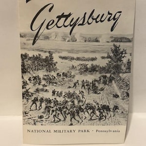 Vintage Gettysburg Travel Guide Brochure Ephemera Map Civil War PN Military Park AC5