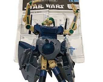Star Wars Crossovers Battle Droid AAT Transformers Vtg figure toy Gobots Hasbro