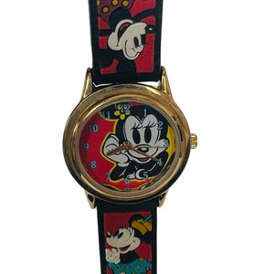 Reloj de Minnie Mouse vintage Walt Disney Japón Disneyland Reloj de pulsera Time Works Japón