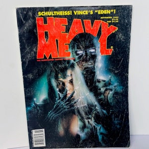 HEAVY METAL MAGAZINE Vintage Comic-Buch Graphic Novel vtg sexy Monster Fantasy Ephemera Adult Mag November 1993 Vince Eden Schultheiss BC4