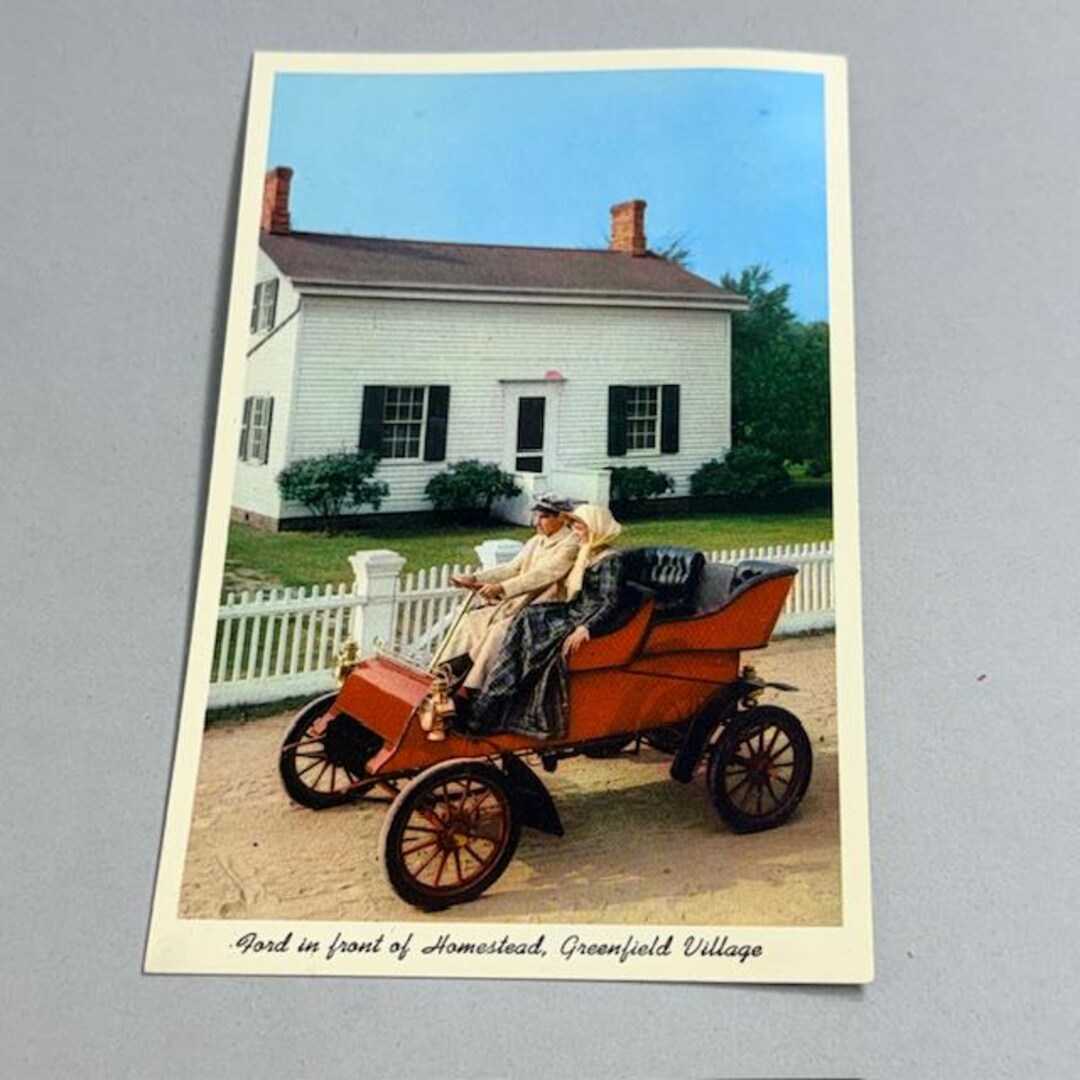 Vintage Classic Car Postcard Ephemera Post Card Greenfield Village ...