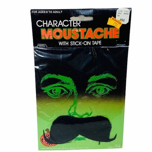 Halloween Costume Mask Vtg decoration RARE Ben Cooper plastic collectible sealed Character stick Moustache facial hair beard Tom Selleck BC2