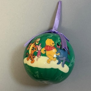 Vintage Winnie Pooh Christmas Ornament Disney Figurine Eeyore Tigger Piglet B1