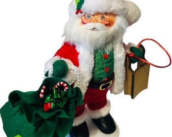 Annalee Doll Babbo Natale vtg Creepy giocattolo figura 410220 regalo regalo etichetta di Natale