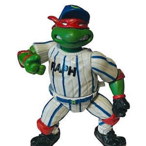 Teenage Mutant Ninja Turtle vtg figurka playmates tmnt 1991 Baseball Raphael zabawka