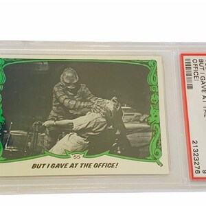 Horror Universal Monster You'll Die Laughing Trading Card Vintage 1980 Topps Graded PSA 9 Mint Creature Black Lagoon Gilman #55 kantoor