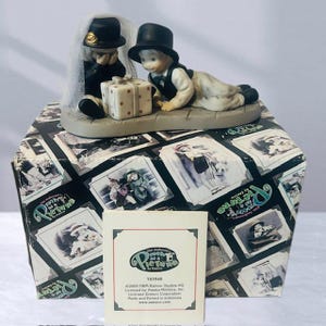 Kim Anderson Pretty As Picture Figurine vtg box Porcelain Unwrapping Layers Love