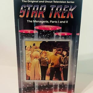 Star Trek Oryginalny serial telewizyjny Kaseta VHS Film Kirk Spock 1985 Menagerie 1 i II