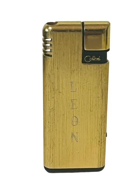 Colibri Gold Japan Pocket Lighter Vtg Advertising Leon Inscription