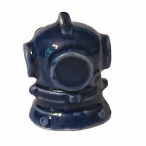 WADE WHIMSY FIGURINE vintage England Uk miniature animal statue sculpture porcelain art blue nautical diving helmet
