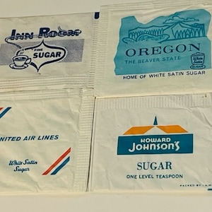 Sugar packet LOT 1960s advertising ephemera ad Inn Room Howard Johnson Oregon OR