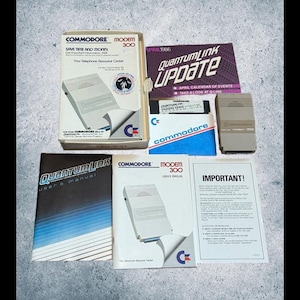 Vintage Commodore Computer Modem 300 Telephone Resource Complete Kit Set 1985