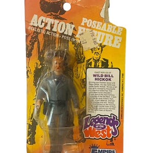Wild Bill Hickok Figure SEALED Excel Toy 1975 Legends West Card Toy Cowboy MOC