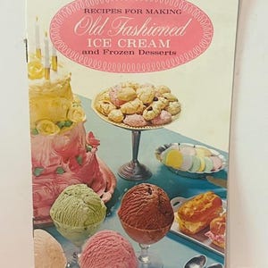 Menu de desserts à la crème glacée à l'ancienne Vtg Ephemera- Recette Sears Roebuck Canada BC4
