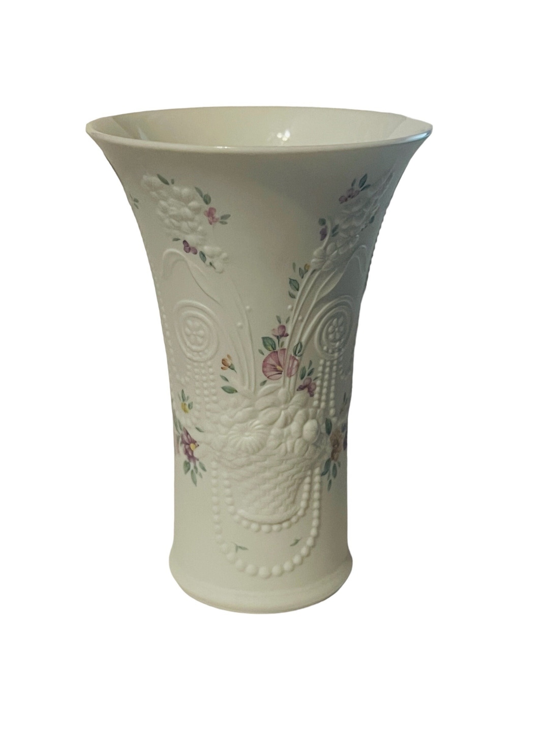 Kaiser Porcelain Vase West Germany W Reggio SIGNED Nossek Flower