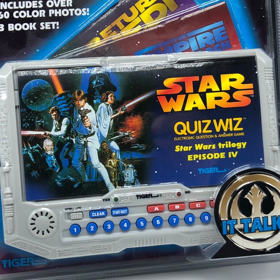 1997 STAR WARS elektronische handheld game Quiz wiz quizwiz NIEUWE Vintage Tiger Electronics Mighty Morphin Power