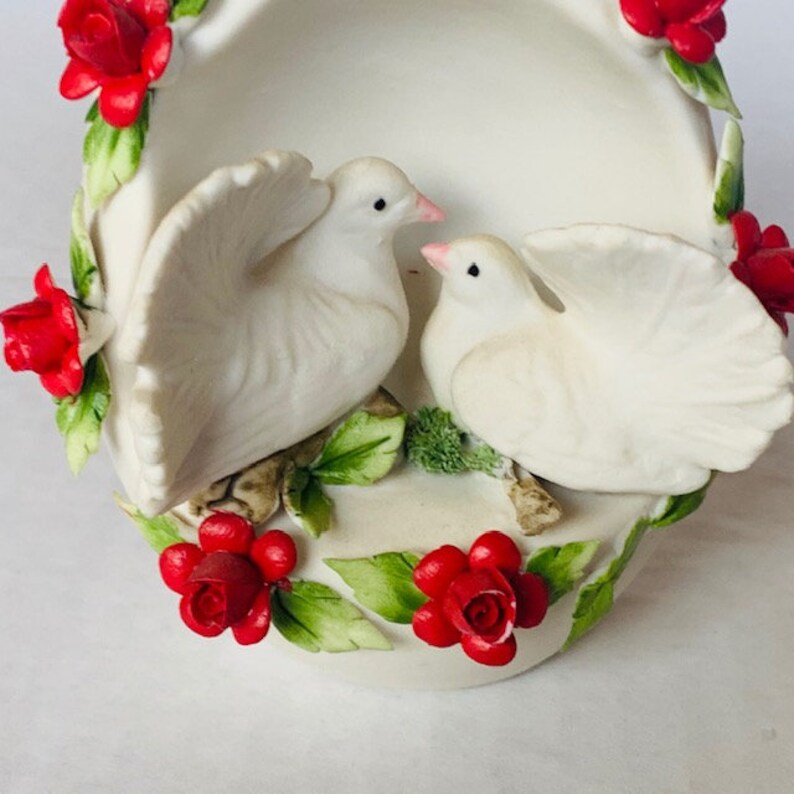 Art Mural Capodimonte Vintage, Fleurs En Porcelaine Sur Velours, Cadre Italie