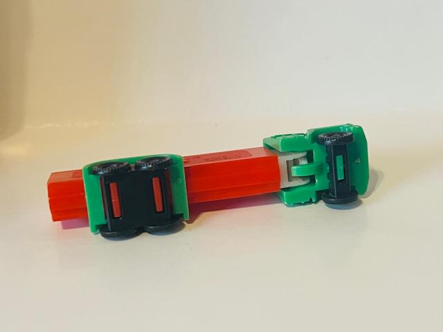 Pez Dispenser Vtg Truck Red Green Car Toy Semi Trailer RARE