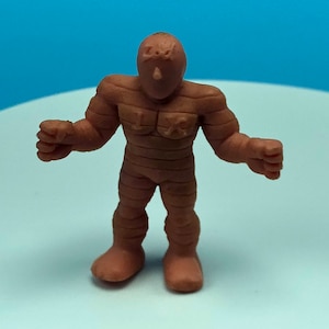 1985 VINTAGE M.U.S.C.L.E. muscle man men wrestling wrestler 1985 action figure Mattel anime flesh toy #151 Kanderaman lod ix stripes