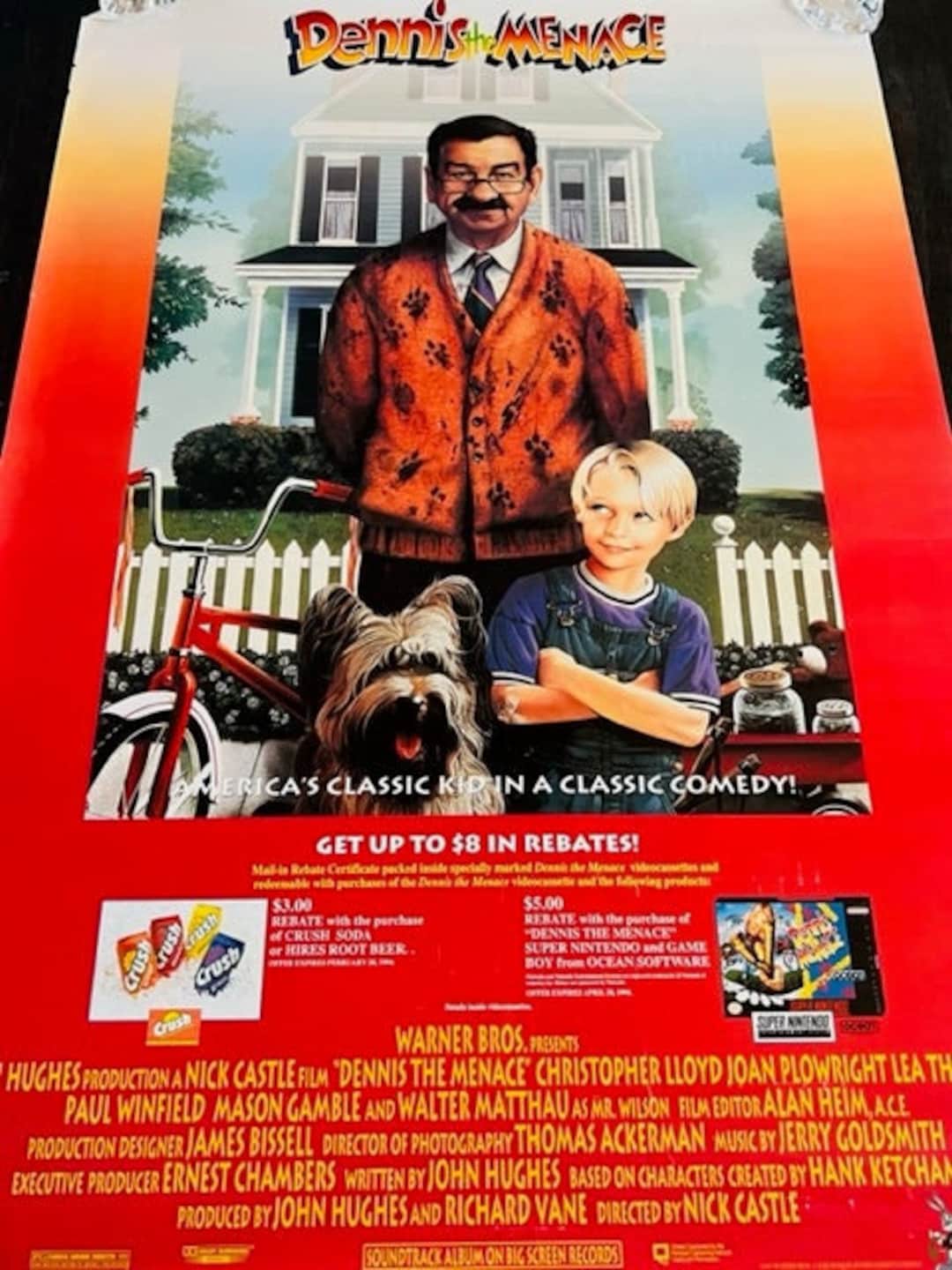 Movie Theater Cinema Poster Lobby Card Vtg 1993 Dennis Menace Walter  Matthau Vtg - Etsy, image size:1080x1440