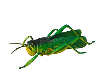 Antikes Gummispielzeug Heuschrecke Heuschrecke Figur 8" Vtg Käfer Insekt Gruseliges Krabbeln
