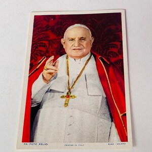 HOLY PRAYER CARD antico carta vintage effimera chiesa da collezione regalo decorazione cattolica Italiana Cattolica Gesù Cristo 1933 papa felici