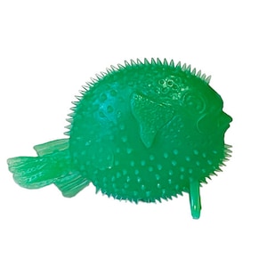 Deep Sea Creature 1968 MPC plastic graan speelgoedfiguur marx vtg Porcupine Fish mcm