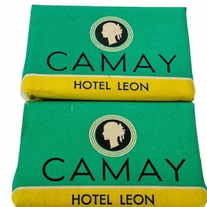 HOTEL MOTEL ADVERTISING Soap bar collectible travel memorabilia souvenir unused sealed Americana vintage Kansas Ks Hutchinson Leon Camay