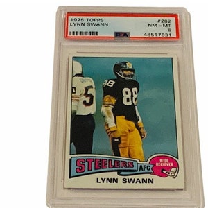 LYNN SWANN ROOKIE 1975 Topps Rc Psa 8 graded mint #282 Pittsburgh Steelers non auto Hall Fame hof super bowl wr Rare low pop