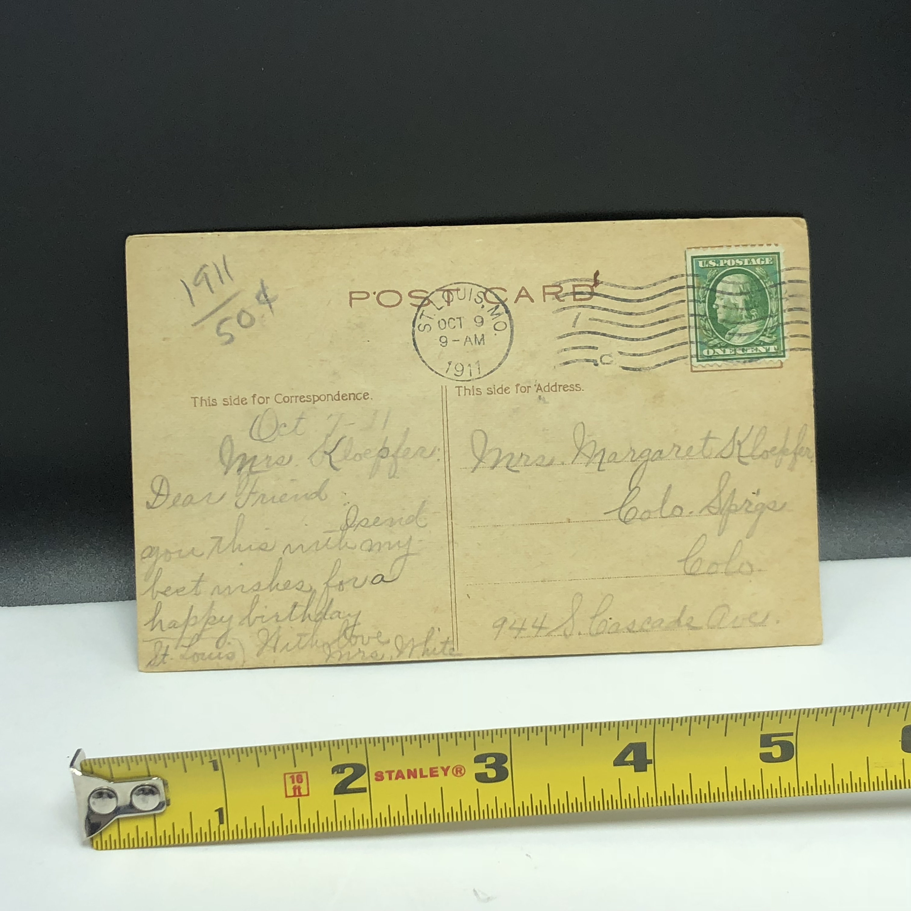 1911 ANTIQUE POSTCARD EPHEMERA Paper Collectible Post Card Etsy Singapore