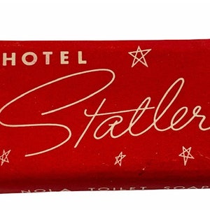 HOTEL MOTEL ADVERTISING Soap bar travel memorabilia souvenir unused sealed Americana vtg Statler William Penn St Louis Boston Buffalo Ny Wa
