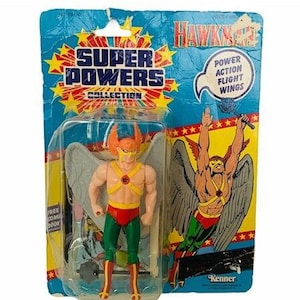 Hawkman Super Powers Action Figure 1984 Kenner Hawk Man MOC vtg DC comics hero BMC3