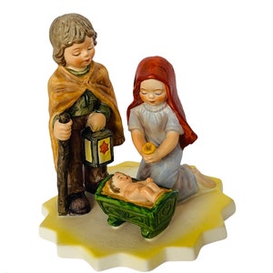 Goebel Hummel figurine vtg West Germany porcelain sculpture 4470014 Nativity RARE Mary Joseph Baby Jesus Christ Manger church gift decor