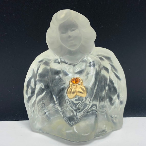 透明ガラス製 天使の像 透明ガラスの天使の置物：記念品 - Etsy 日本