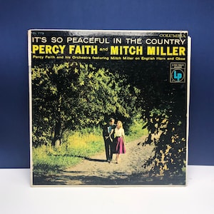 Vinyl record lp vintage 33 rpm 12 inch 12&quot; vtg original case sleeve country orchestra peaceful Percy Faith Mitch Miller