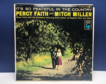 Vinyl record lp vintage 33 rpm 12 inch 12" vtg original case sleeve country orchestra peaceful Percy Faith Mitch Miller