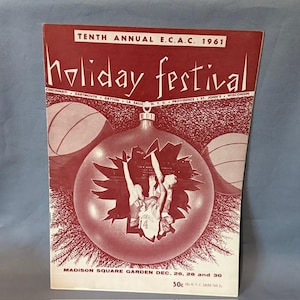 Vintage Basketball Program Print Ad Bracket 1961 Holiday Festival St Johns 10th