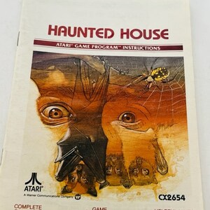Haunted House Atari Video Game Manual Guide Instructions vtg 1981 program horror