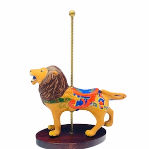 FRANKLIN MINT CAROUSEL 1989 Figur treasury art Porzellan Vintage Dekoration König der Löwen Dschungelkatze
