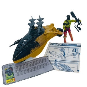 Darklon Evader Fahrer 1989 Gi Joe Cobra Hasbro ARAH Figur Spielzeugfahrzeug COMPLETE