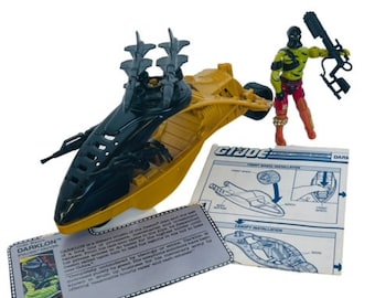 Darklon Evader Driver 1989 Gi Joe Cobra Hasbro ARAH Figura Vehículo de juguete COMPLETO