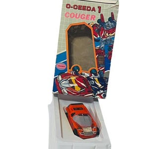 O-Ceeda Couger Hawk Cougar Transformers Vtg Robot Figure Car Gobots Box BMC2
